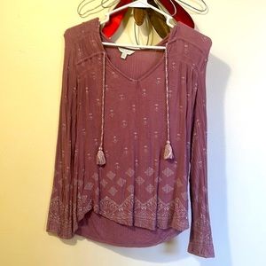 Pink Long Sleeve Shirt Lucky Brand - Size Small